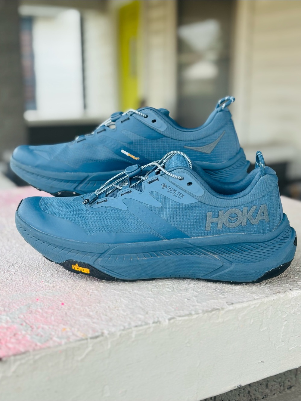 HOKA Transport GORE-TEX "Real Teal". Waterproof. Breathable. Vibram Sole. 42/8.5